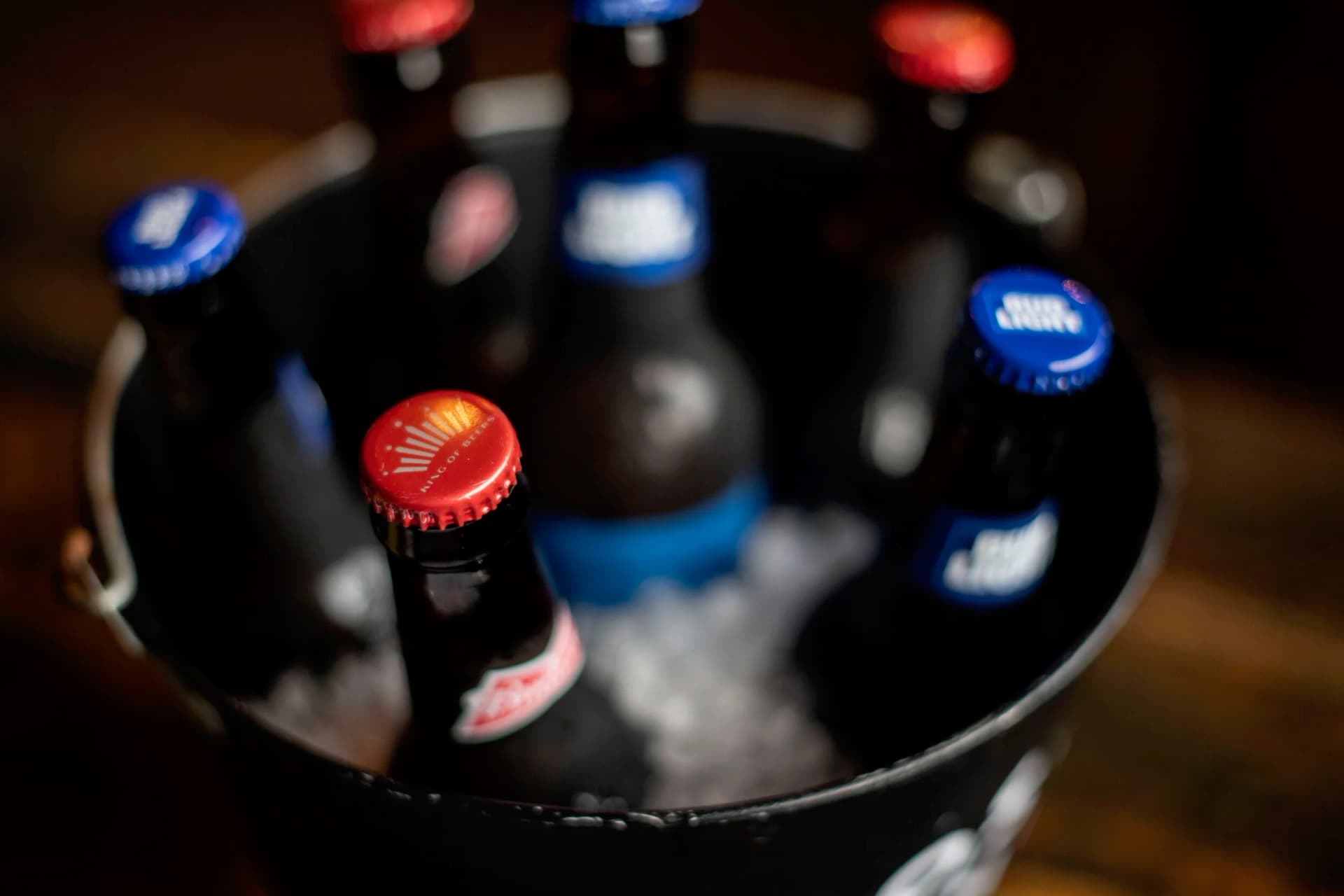 A bucket of iced bottles at SOHA